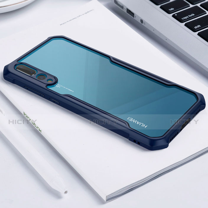 Custodia Silicone Trasparente Specchio Laterale Cover M03 per Huawei P20 Pro