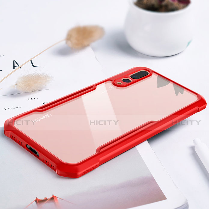 Custodia Silicone Trasparente Specchio Laterale Cover M03 per Huawei P20 Pro