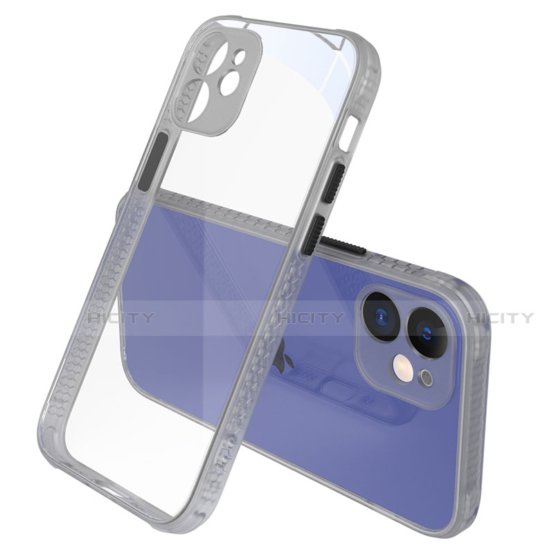 Custodia Silicone Trasparente Specchio Laterale Cover M05 per Apple iPhone 12