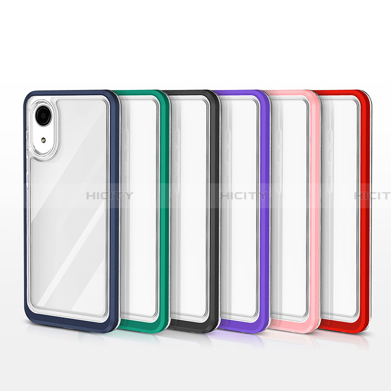 Custodia Silicone Trasparente Specchio Laterale Cover MQ1 per Samsung Galaxy A03 Core