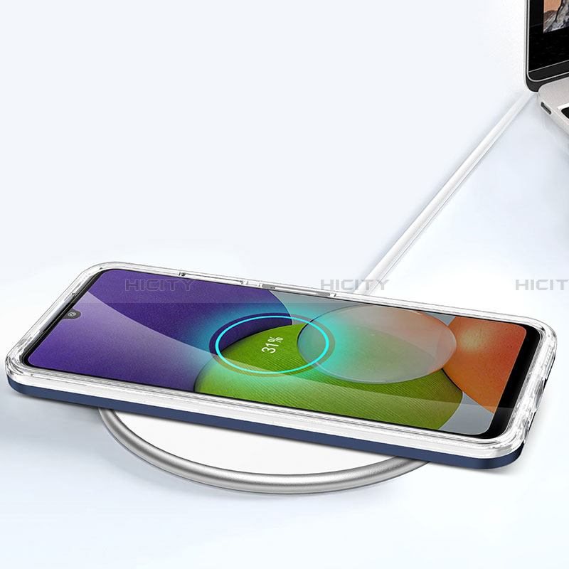 Custodia Silicone Trasparente Specchio Laterale Cover MQ1 per Samsung Galaxy A22 5G