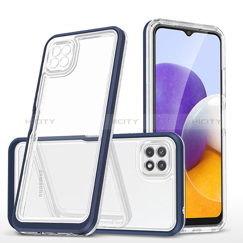 Custodia Silicone Trasparente Specchio Laterale Cover MQ1 per Samsung Galaxy A22s 5G