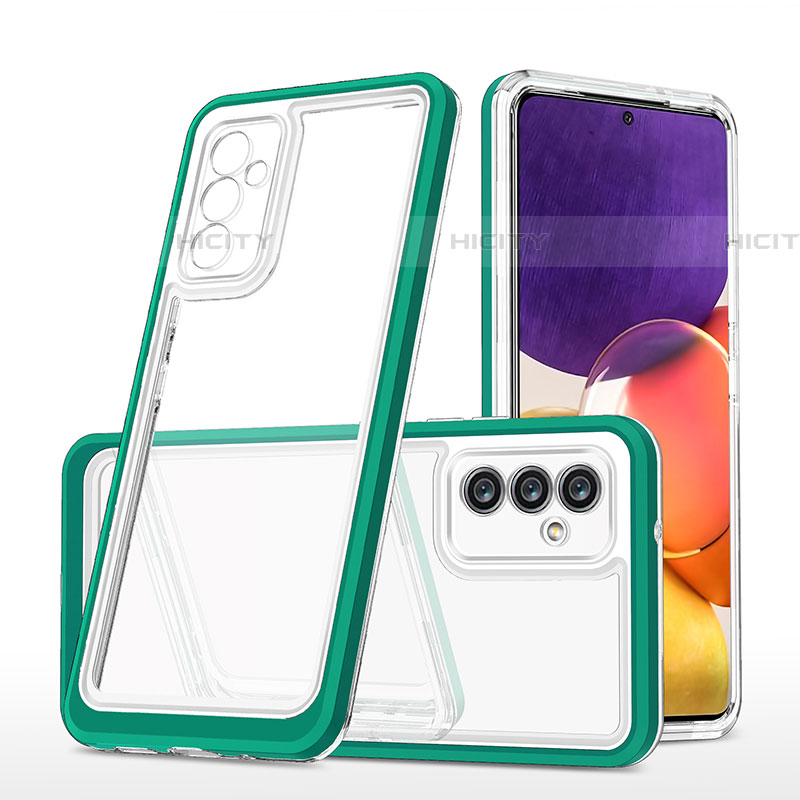 Custodia Silicone Trasparente Specchio Laterale Cover MQ1 per Samsung Galaxy A82 5G Verde