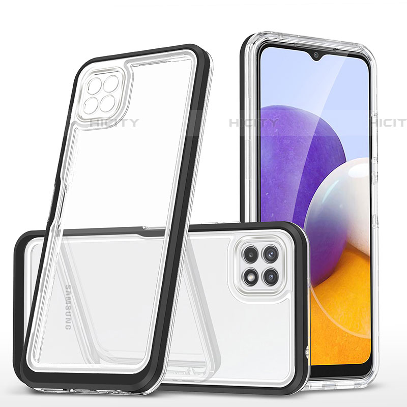 Custodia Silicone Trasparente Specchio Laterale Cover MQ1 per Samsung Galaxy F42 5G Nero