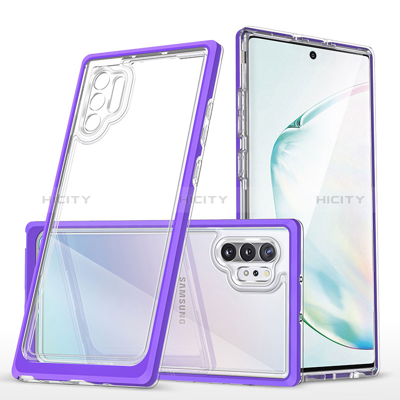 Custodia Silicone Trasparente Specchio Laterale Cover MQ1 per Samsung Galaxy Note 10 Plus 5G