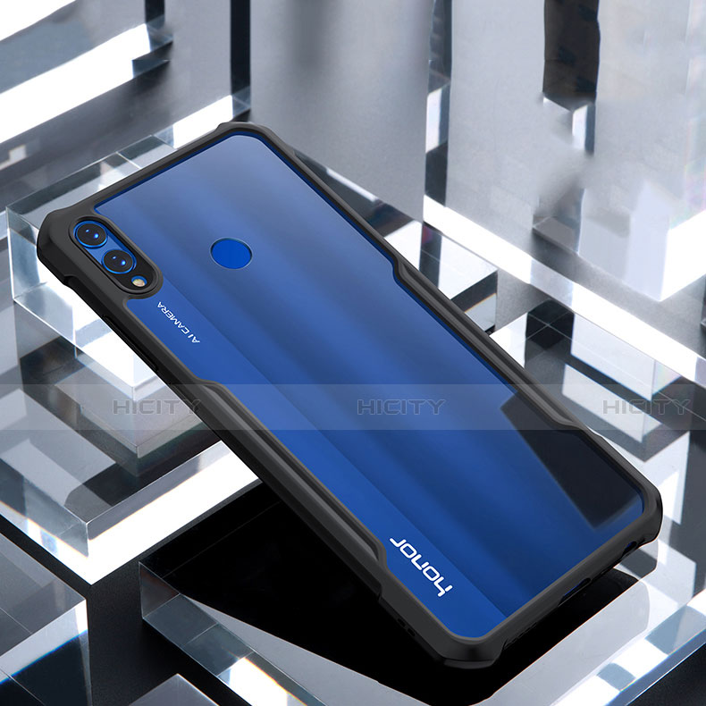 Custodia Silicone Trasparente Specchio Laterale Cover per Huawei Honor 8X Nero