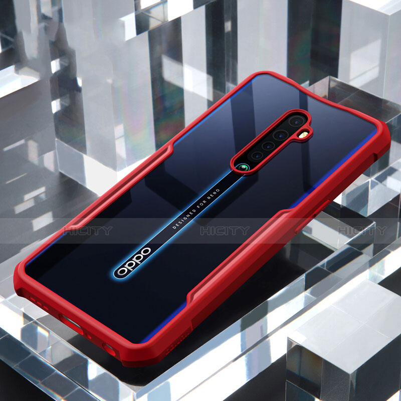 Custodia Silicone Trasparente Specchio Laterale Cover per Oppo Reno2