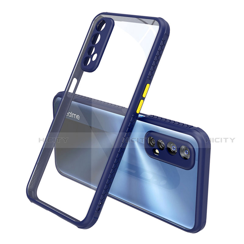 Custodia Silicone Trasparente Specchio Laterale Cover per Realme 7