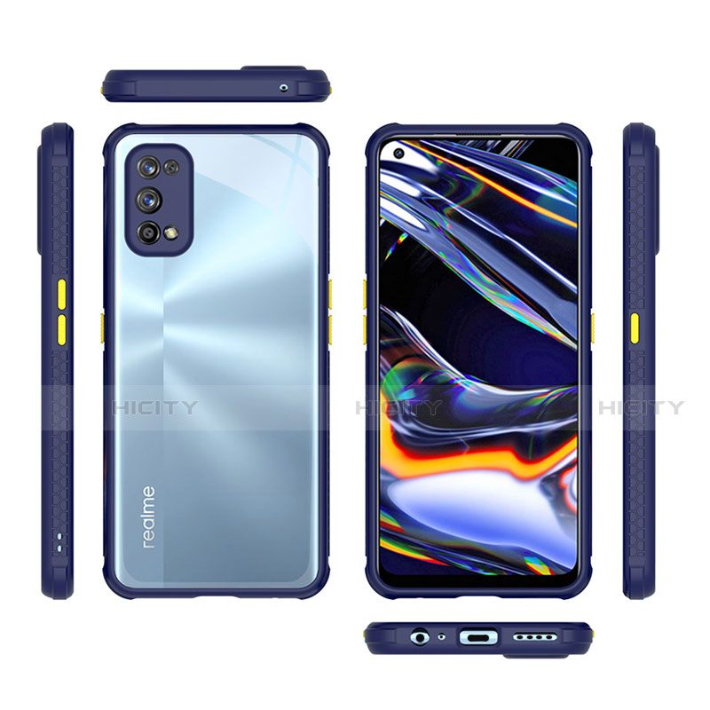 Custodia Silicone Trasparente Specchio Laterale Cover per Realme 7 Pro