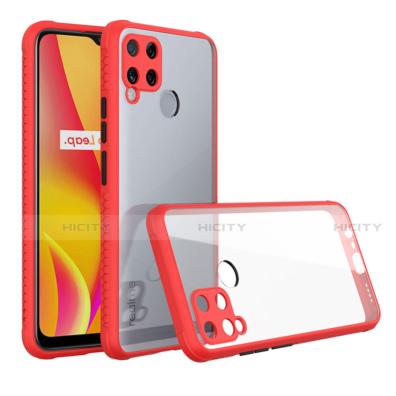 Custodia Silicone Trasparente Specchio Laterale Cover per Realme C15