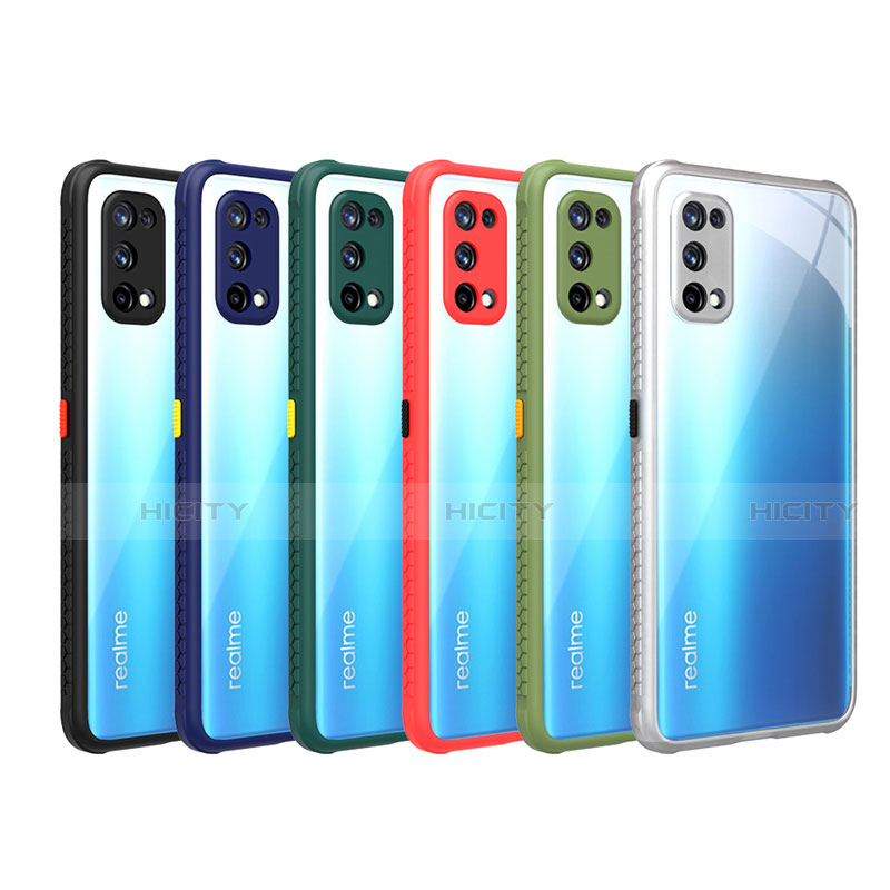 Custodia Silicone Trasparente Specchio Laterale Cover per Realme X7 Pro 5G