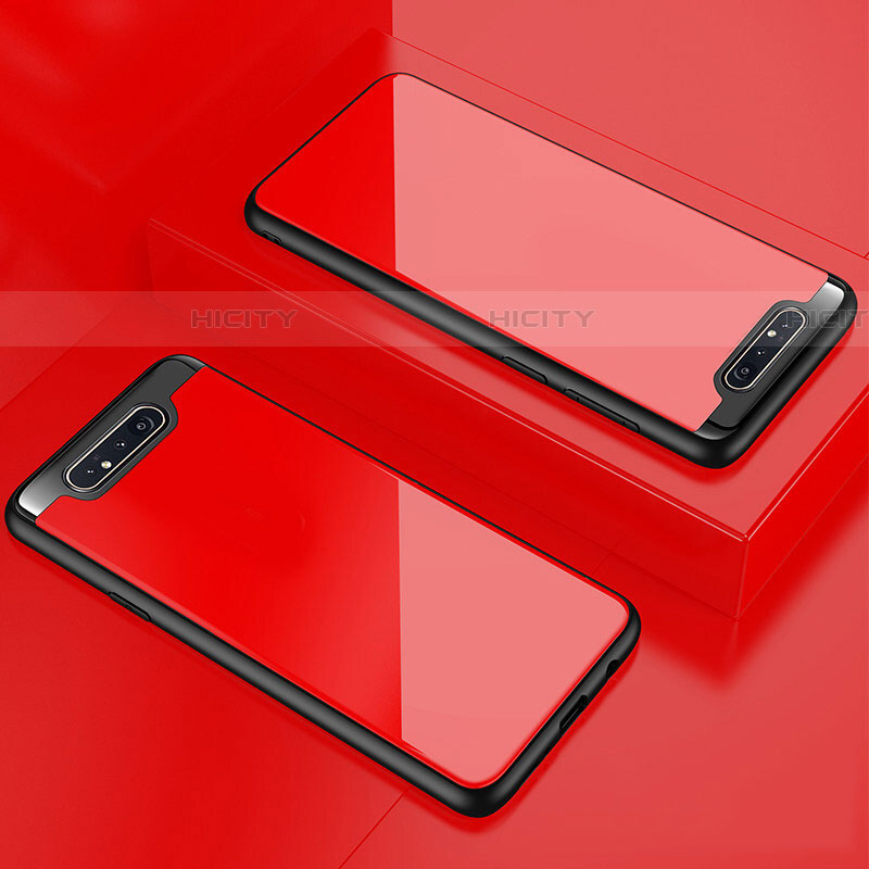 Custodia Silicone Trasparente Specchio Laterale Cover per Samsung Galaxy A90 4G