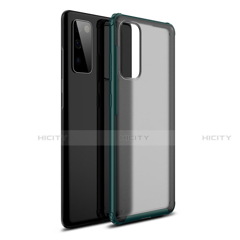 Custodia Silicone Trasparente Specchio Laterale Cover per Samsung Galaxy S20 FE 4G Verde