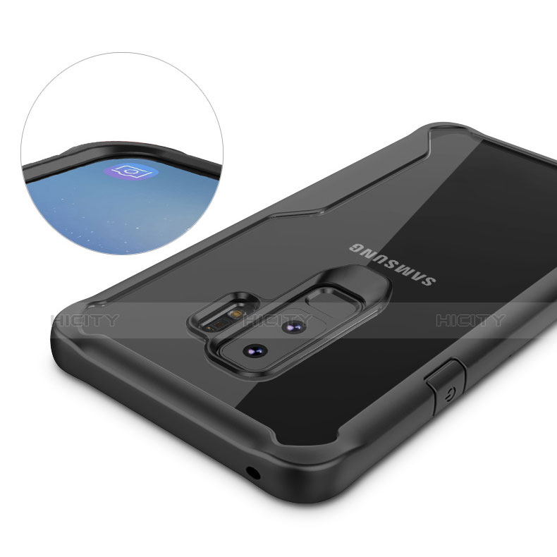 Custodia Silicone Trasparente Specchio Laterale Cover per Samsung Galaxy S9 Plus