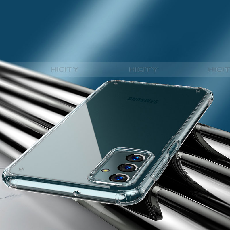 Custodia Silicone Trasparente Specchio Laterale Cover WL2 per Samsung Galaxy F23 5G