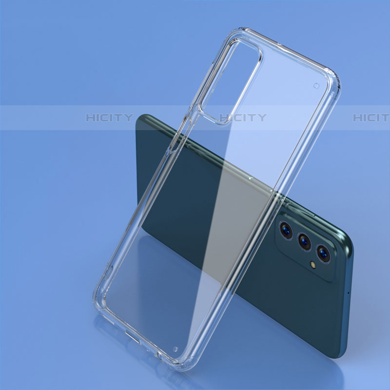 Custodia Silicone Trasparente Specchio Laterale Cover WL2 per Samsung Galaxy F23 5G Chiaro