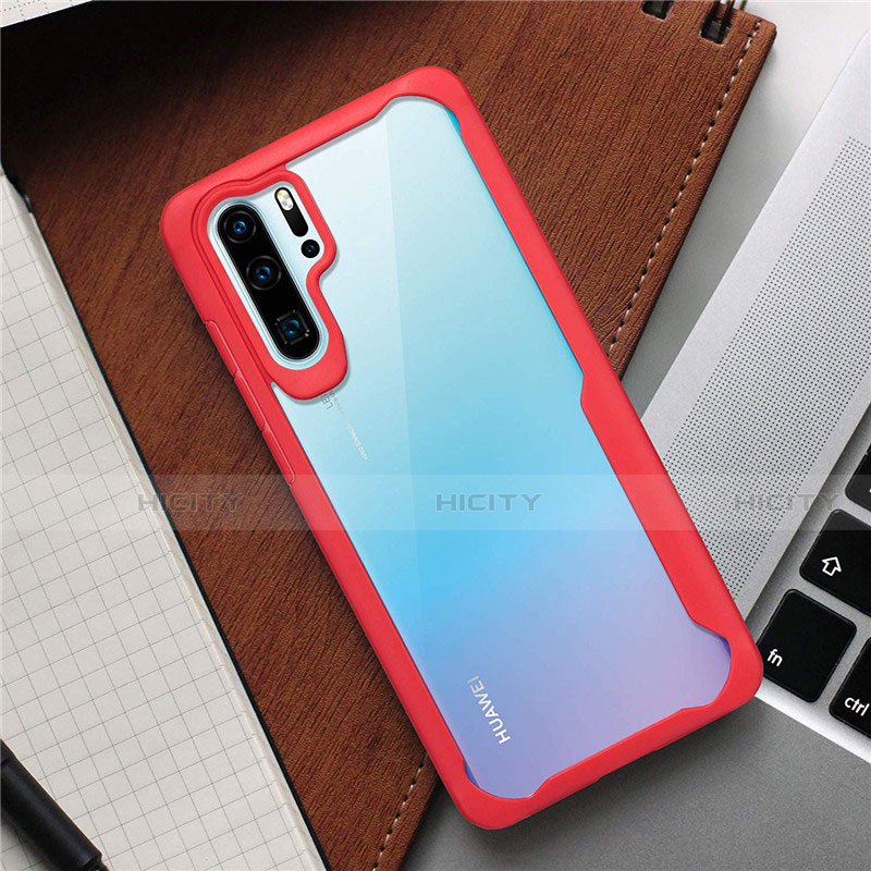 Custodia Silicone Trasparente Specchio Laterale Cover Z02 per Huawei P30 Pro New Edition