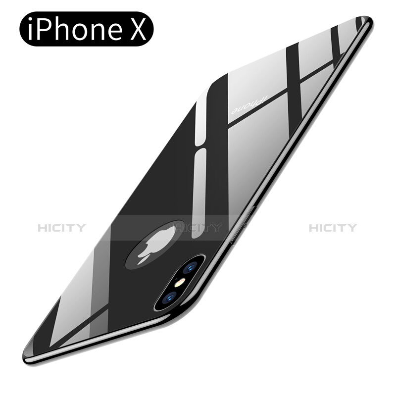 Custodia Silicone Trasparente Specchio Laterale per Apple iPhone X Chiaro