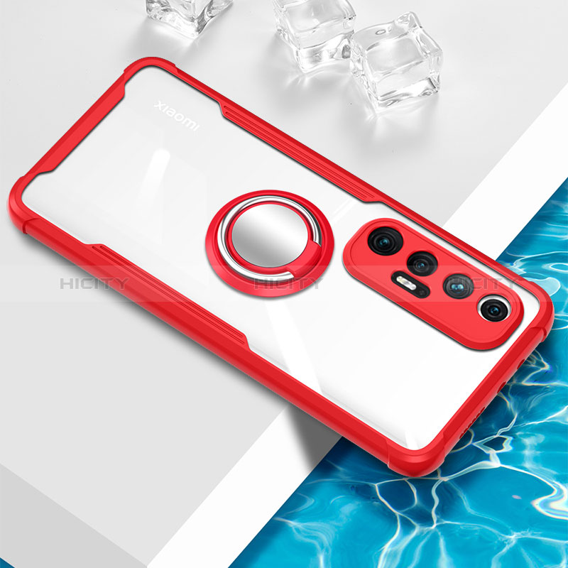 Custodia Silicone Trasparente Ultra Slim Cover Morbida con Magnetico Anello Supporto BH1 per Xiaomi Mi 10S 5G