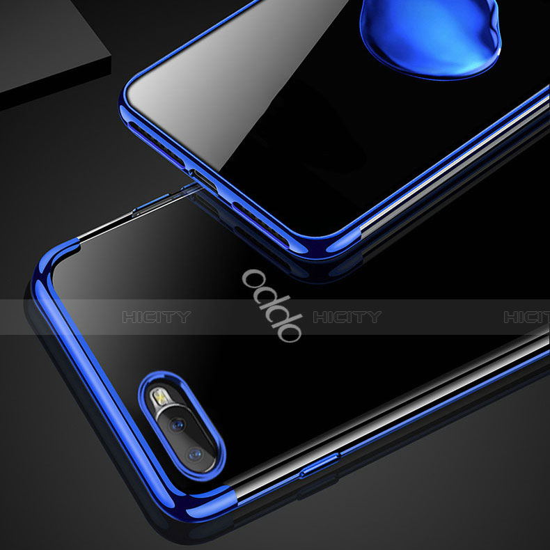 Custodia Silicone Trasparente Ultra Slim Cover Morbida con Magnetico Anello Supporto C01 per Oppo K1