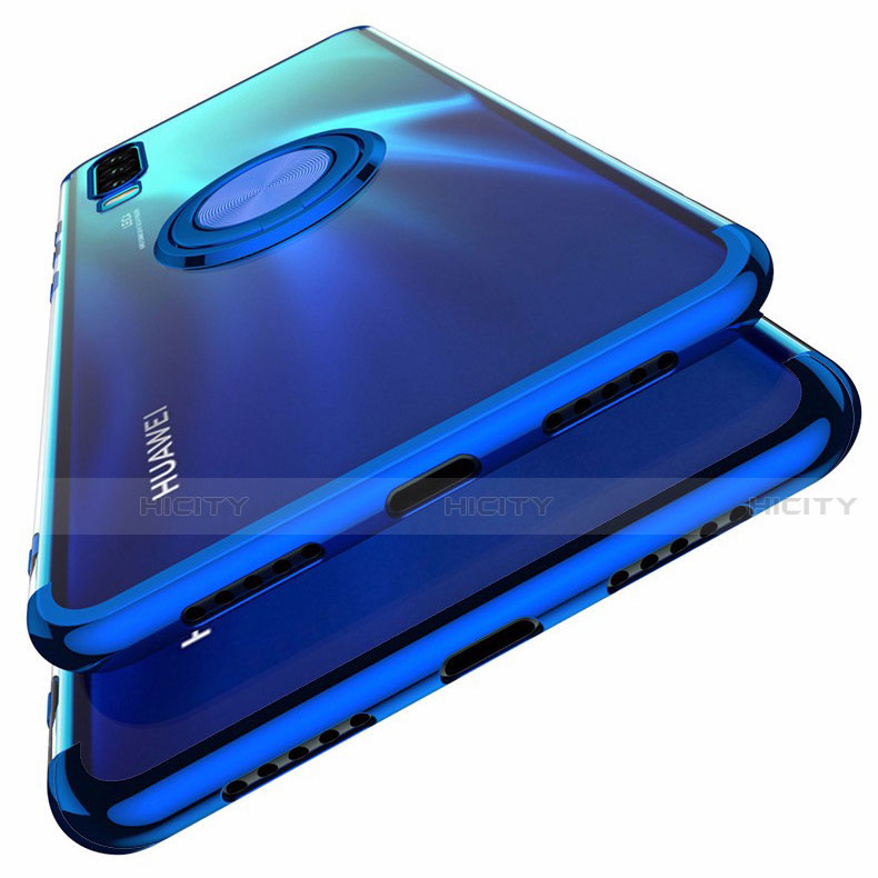 Custodia Silicone Trasparente Ultra Slim Cover Morbida con Magnetico Anello Supporto C02 per Huawei P30