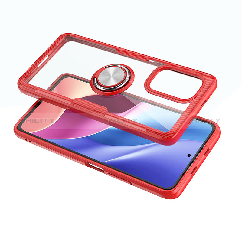 Custodia Silicone Trasparente Ultra Slim Cover Morbida con Magnetico Anello Supporto ZL1 per Xiaomi Mi 11i 5G