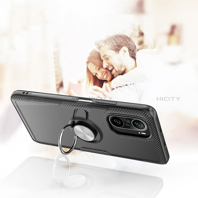 Custodia Silicone Trasparente Ultra Slim Cover Morbida con Magnetico Anello Supporto ZL1 per Xiaomi Mi 11X 5G