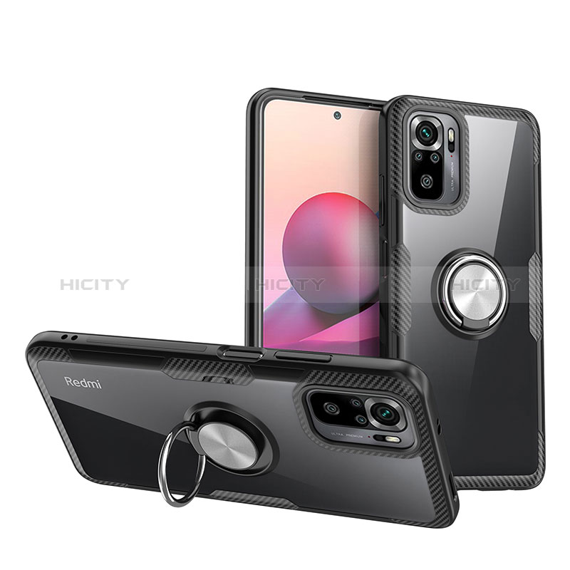 Custodia Silicone Trasparente Ultra Slim Cover Morbida con Magnetico Anello Supporto ZL1 per Xiaomi Redmi Note 11 SE India 4G