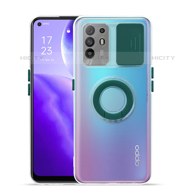 Custodia Silicone Trasparente Ultra Slim Cover Morbida con Supporto per Oppo F19 Pro+ Plus 5G