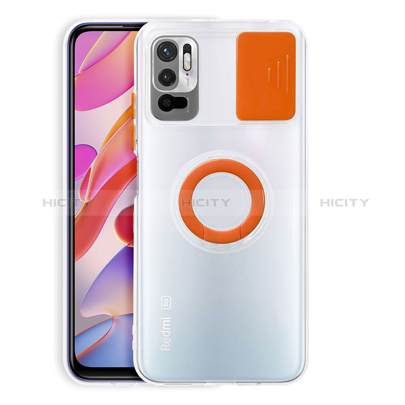 Custodia Silicone Trasparente Ultra Slim Cover Morbida con Supporto per Xiaomi Redmi Note 10 5G