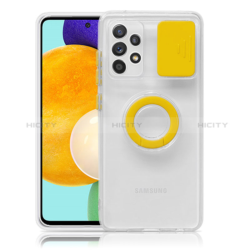 Custodia Silicone Trasparente Ultra Slim Cover Morbida con Supporto S01 per Samsung Galaxy A52s 5G