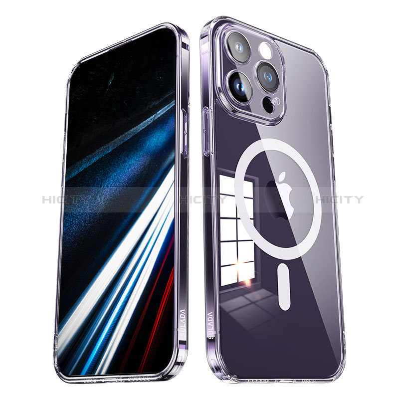 Custodia Silicone Trasparente Ultra Slim Morbida con Mag-Safe Magnetic LD1 per Apple iPhone 14 Pro