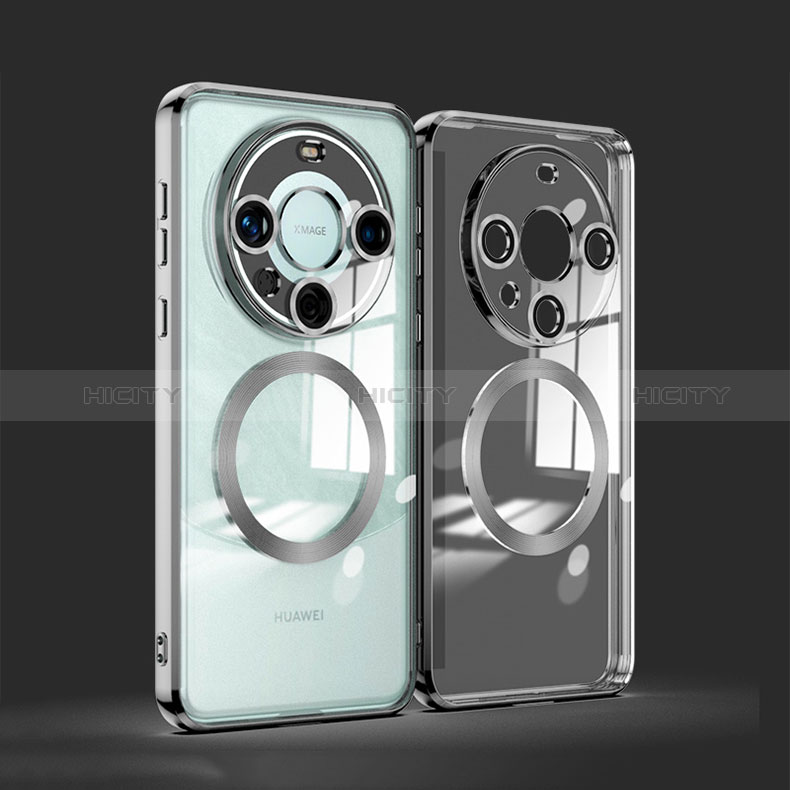 Custodia Silicone Trasparente Ultra Slim Morbida con Mag-Safe Magnetic P01 per Huawei Mate 60 Pro