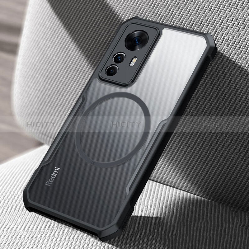 Custodia Silicone Trasparente Ultra Slim Morbida con Mag-Safe Magnetic per Xiaomi Mi 12T Pro 5G Nero