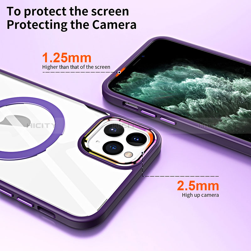 Custodia Silicone Trasparente Ultra Slim Morbida con Mag-Safe Magnetic SD1 per Apple iPhone 11 Pro Max