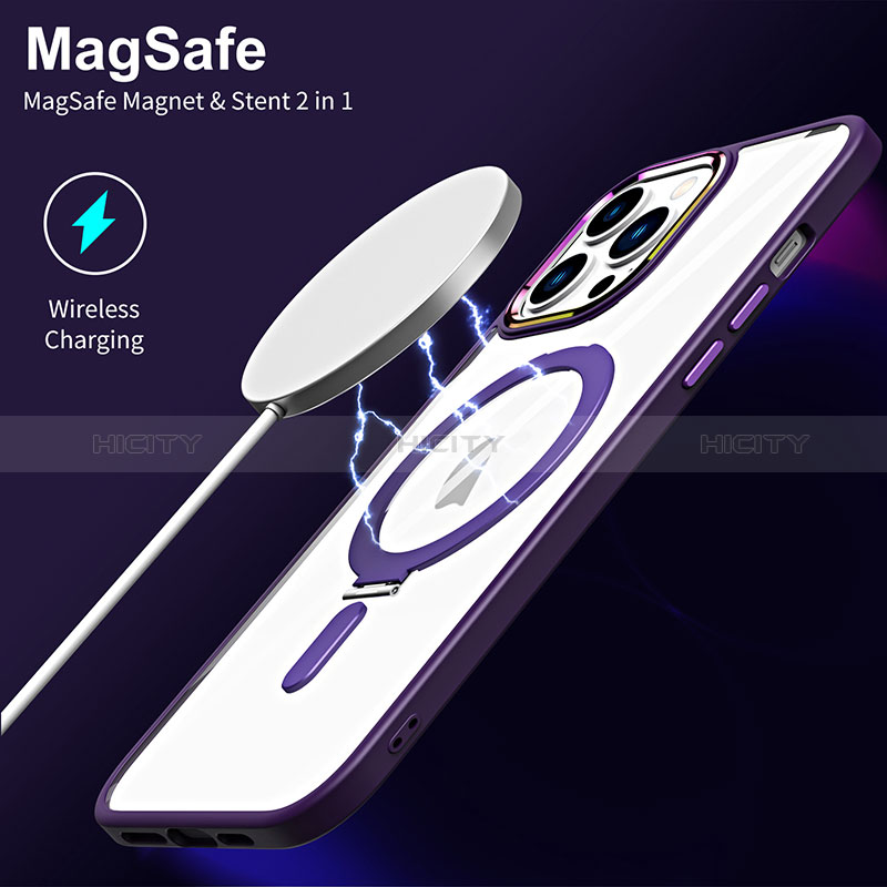 Custodia Silicone Trasparente Ultra Slim Morbida con Mag-Safe Magnetic SD1 per Apple iPhone 13 Pro