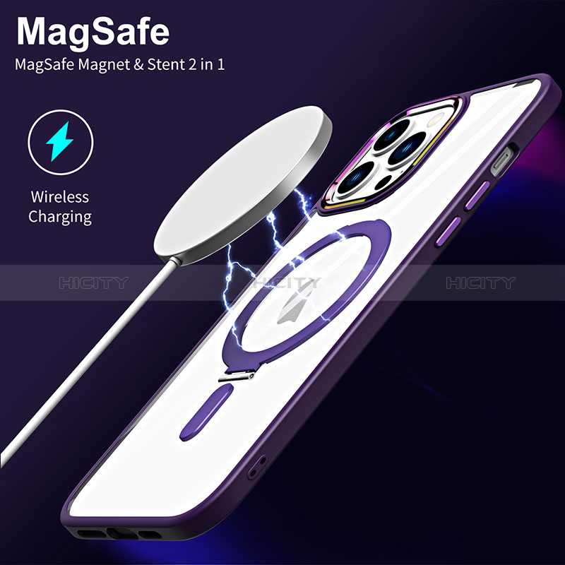 Custodia Silicone Trasparente Ultra Slim Morbida con Mag-Safe Magnetic SD1 per Apple iPhone 13 Pro Max