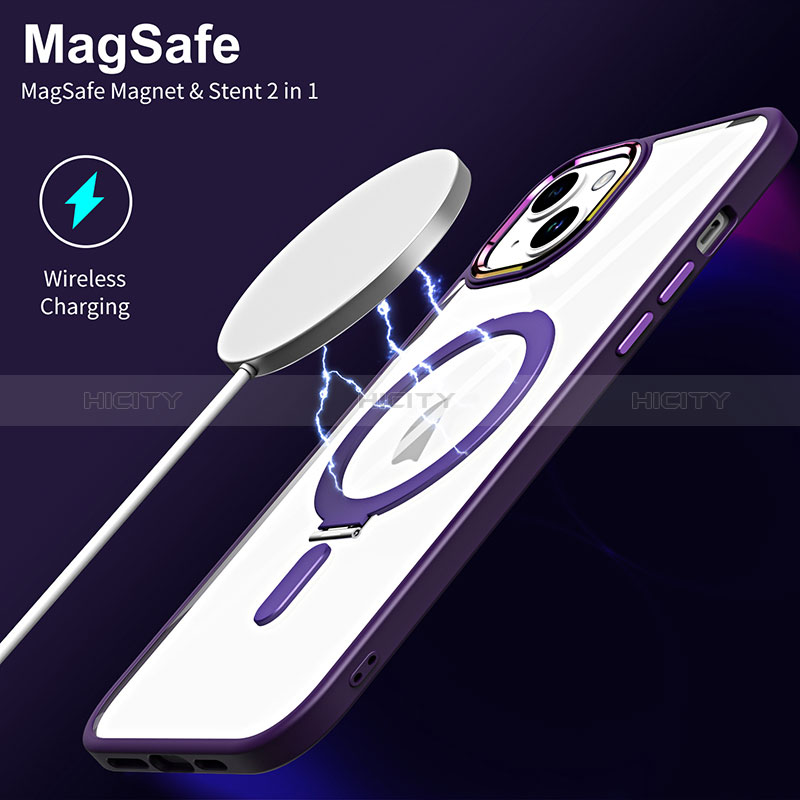 Custodia Silicone Trasparente Ultra Slim Morbida con Mag-Safe Magnetic SD1 per Apple iPhone 14