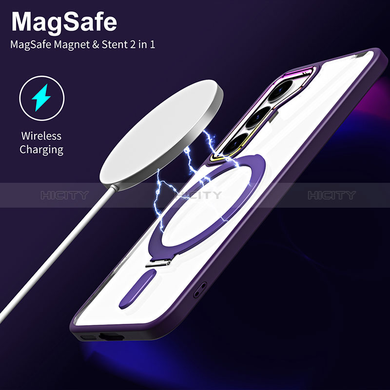 Custodia Silicone Trasparente Ultra Slim Morbida con Mag-Safe Magnetic SD1 per Samsung Galaxy S23 Plus 5G