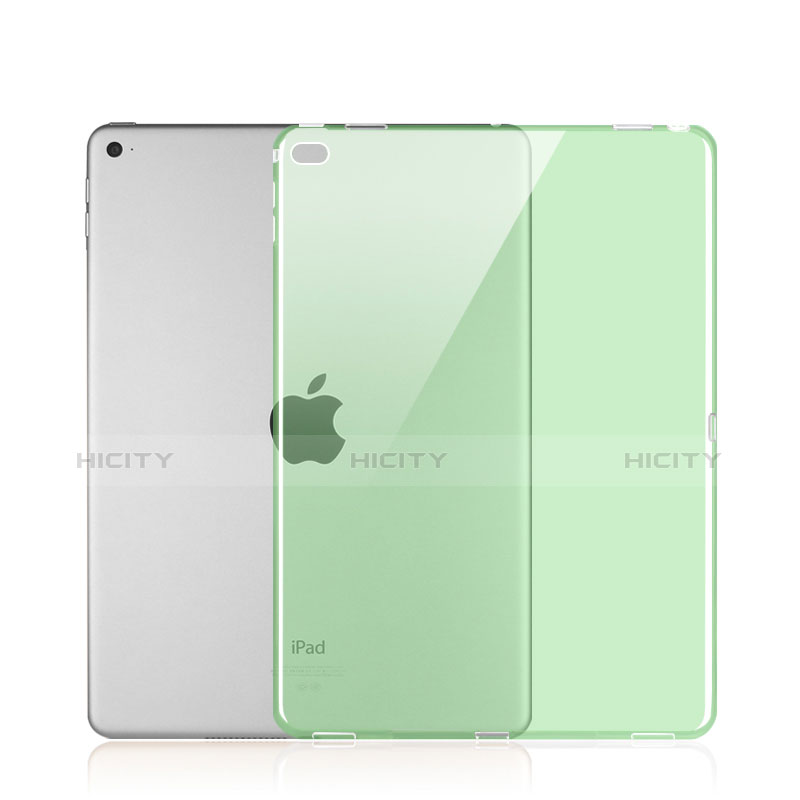 Custodia Silicone Trasparente Ultra Slim Morbida per Apple iPad Pro 12.9 Verde