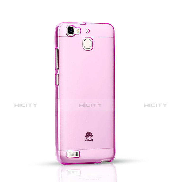 Custodia Silicone Trasparente Ultra Slim Morbida per Huawei Enjoy 5S Rosa