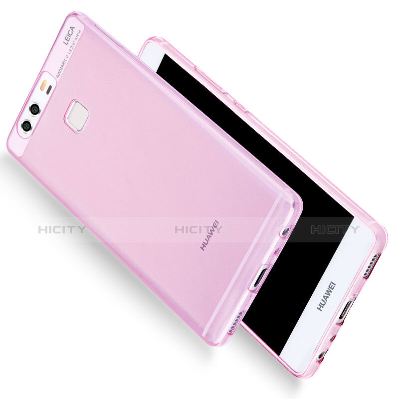 Custodia Silicone Trasparente Ultra Slim Morbida per Huawei P9 Plus Rosa