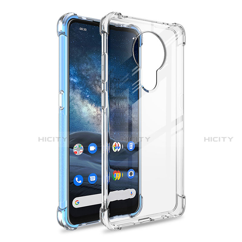 Custodia Silicone Trasparente Ultra Slim Morbida per Nokia 5.3 Chiaro