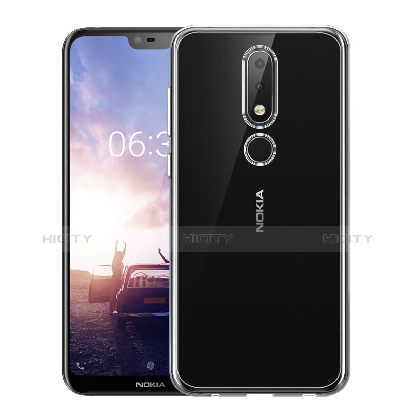 Custodia Silicone Trasparente Ultra Slim Morbida per Nokia 6.1 Plus Chiaro