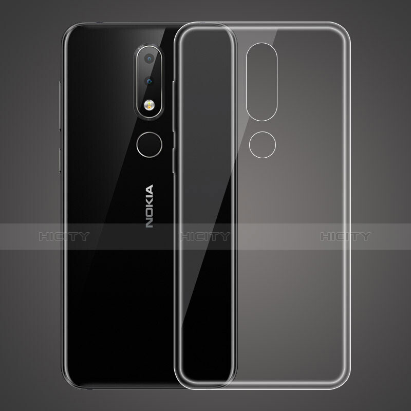 Custodia Silicone Trasparente Ultra Slim Morbida per Nokia 6.1 Plus Chiaro