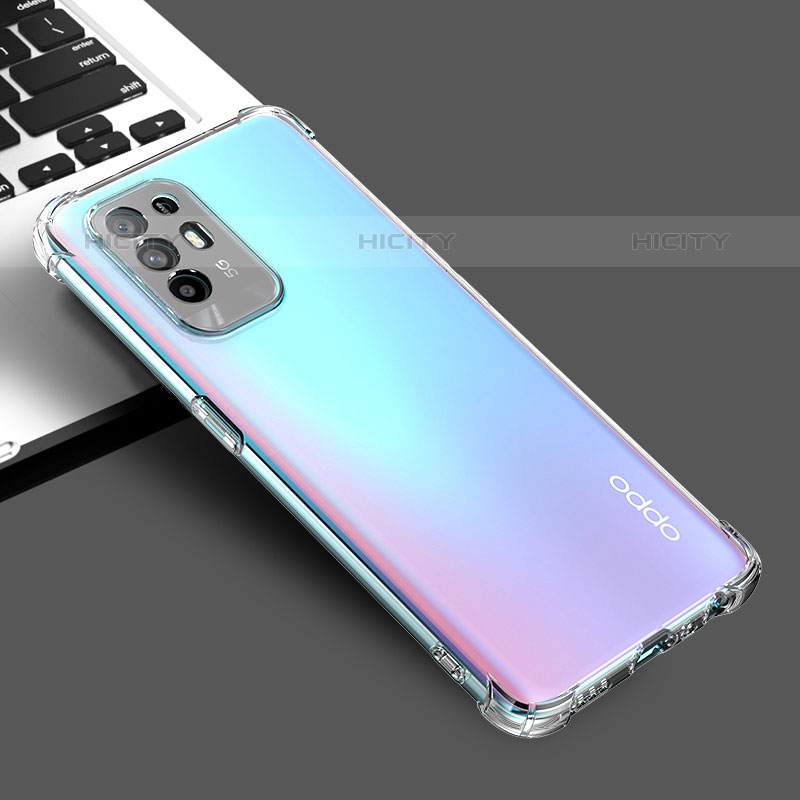 Custodia Silicone Trasparente Ultra Slim Morbida per Oppo Reno5 Z 5G Chiaro