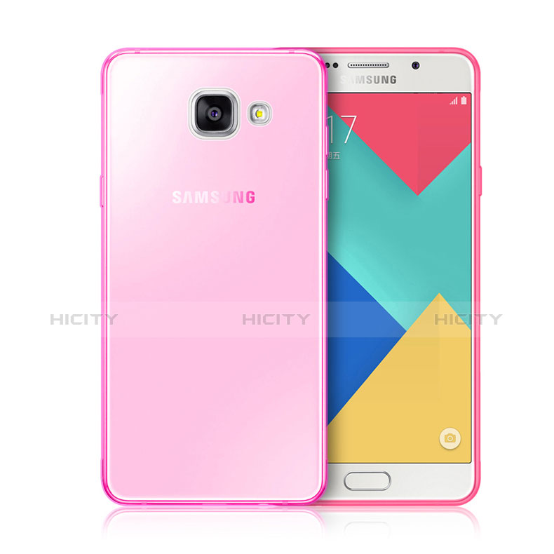 Custodia Silicone Trasparente Ultra Slim Morbida per Samsung Galaxy A3 (2016) SM-A310F Rosa