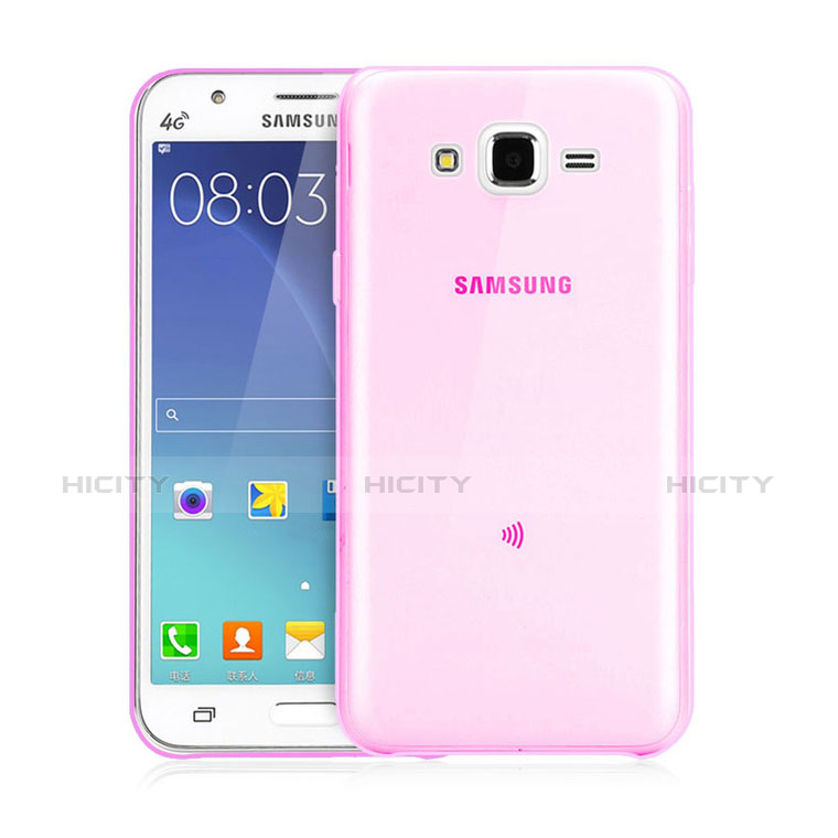 Custodia Silicone Trasparente Ultra Slim Morbida per Samsung Galaxy J3 Rosa