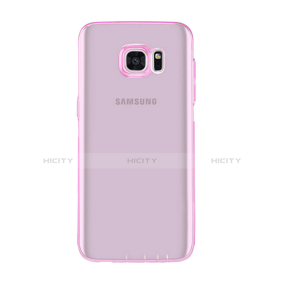 Custodia Silicone Trasparente Ultra Slim Morbida per Samsung Galaxy S7 Edge G935F Rosa