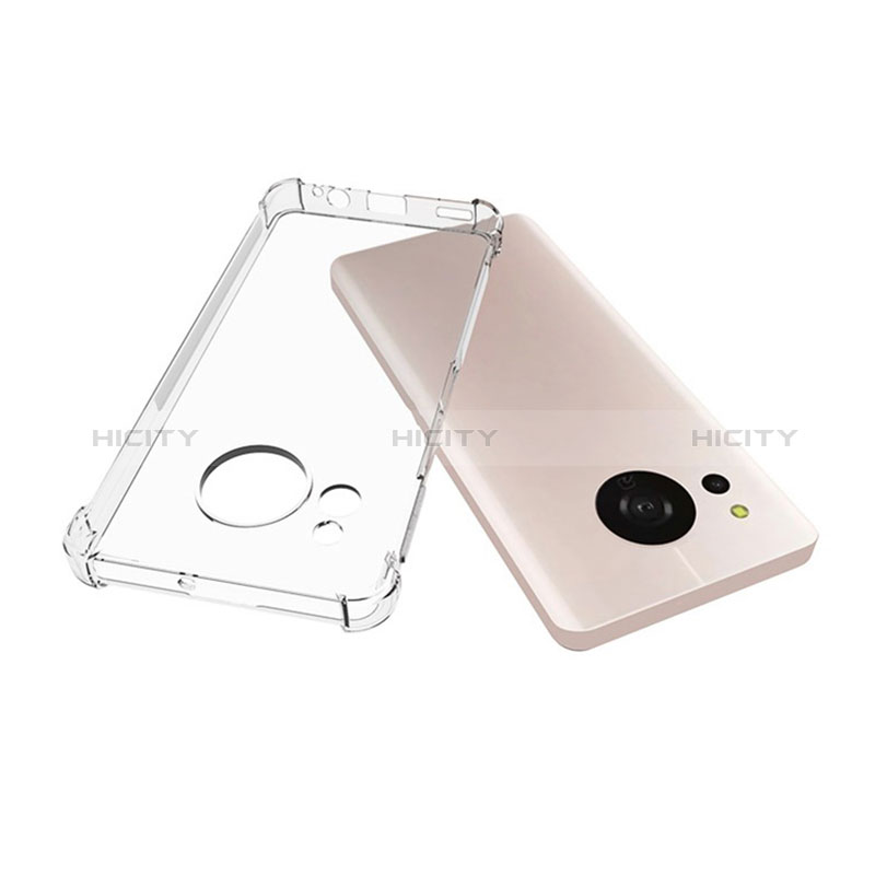 Custodia Silicone Trasparente Ultra Slim Morbida per Sharp Aquos Sense7 Chiaro